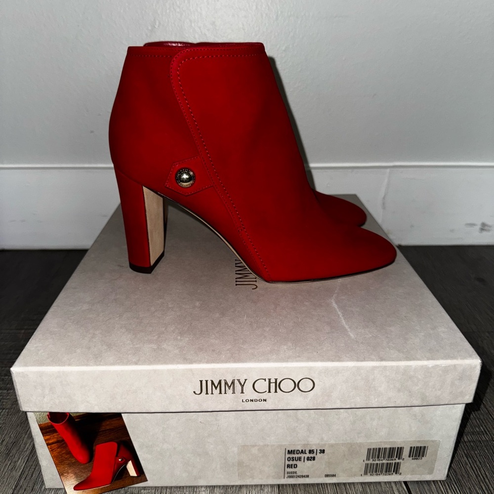 Jimmy Choo Bold Red Ankle Booties